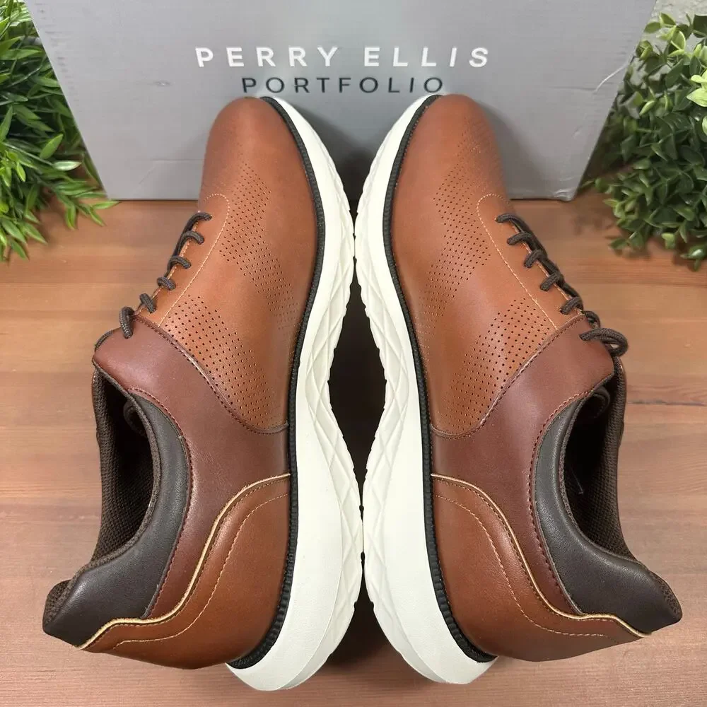 Perry‎ Ellis Portfolio Men's Casual Brown Shoes Size 10